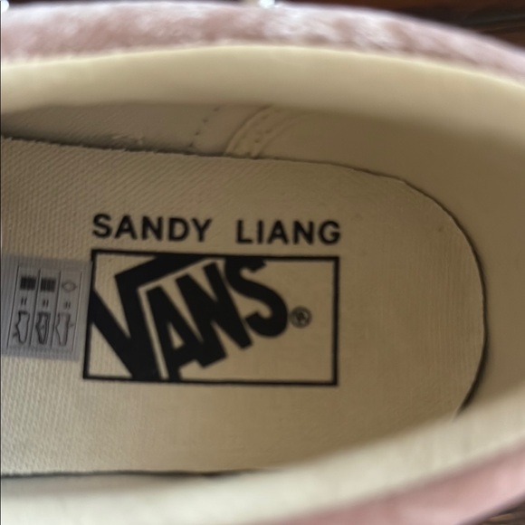 Vans X Sandy Liang Women's Pink Velvet Sneakers - Picture 3 of 6